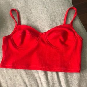 Red crop top